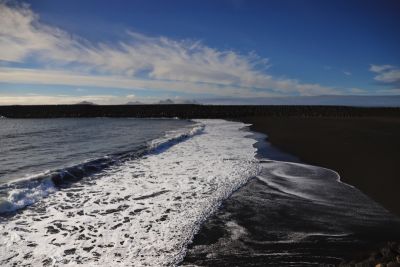 Am Strand vor den Vestmannaeyjar